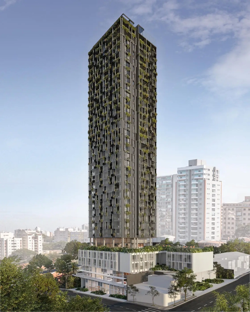 Vista aérea da esquina do Oscar 2525 – Rua Oscar Freire com Rua Rubião, Pinheiros