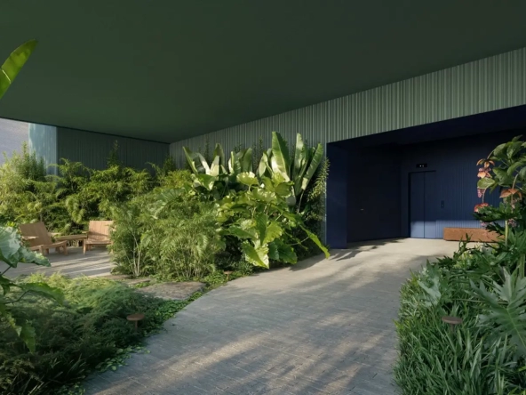 Perspectiva externa do PJM 923 Toca55 – Rodrigo Oliveira fachada Jardins São Paulo