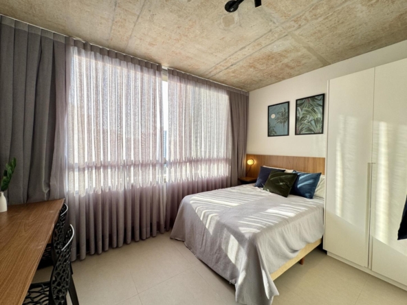 Studio mobiliado Vitacon Vila Mariana – espaço principal 18,9m² para locação temporada