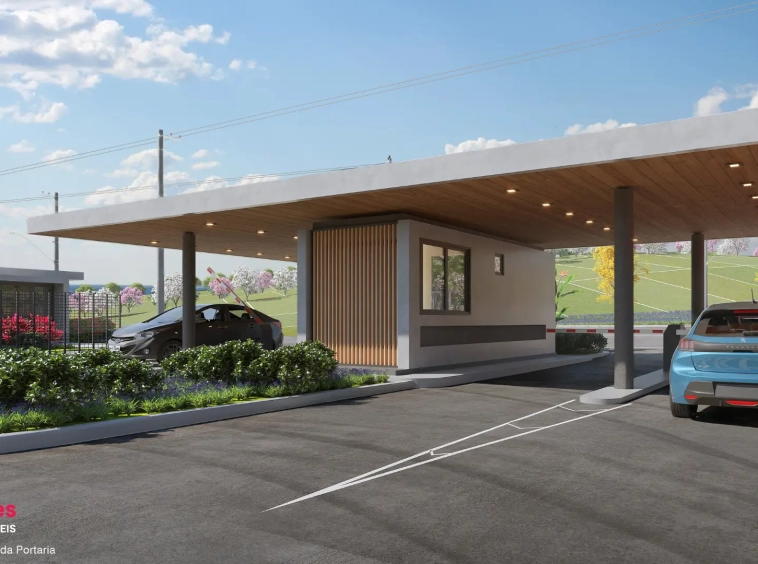 Portaria do Condomínio Fechado Origem Mogi – lançamento de lotes em Mogi das Cruzes