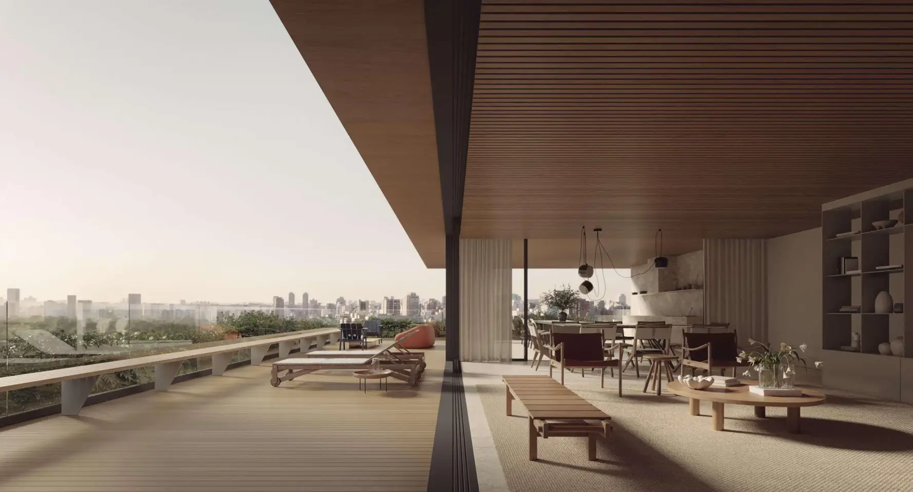 Living Garden do CLARA-Jardins -Apartamento-de-Luxo-LIV-Kopstein-Bernardes-Arquitetura