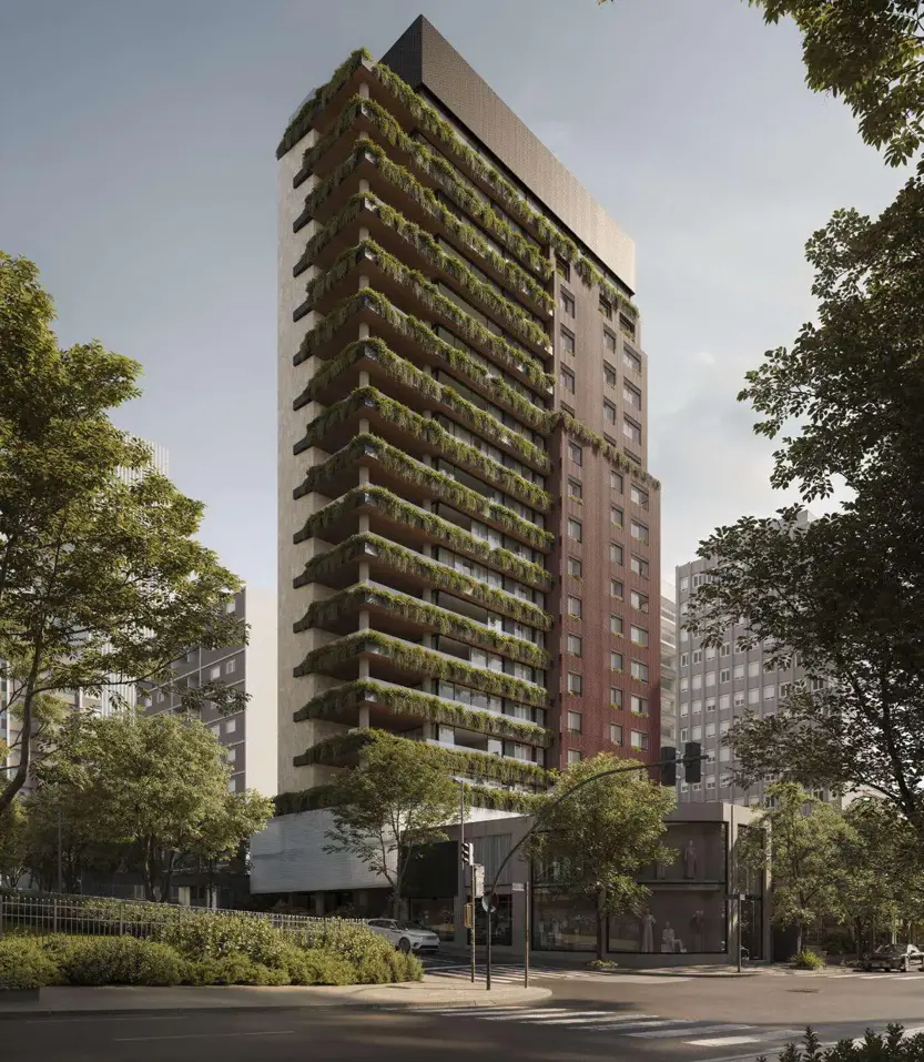 Fachada do CLARA-Jardins -Apartamento-de-Luxo-LIV-Kopstein-Bernardes-Arquitetura