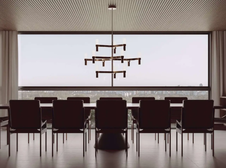 Sala integrada do CLARA Jardins – living com pé-direito duplo Bernardes Arquitetura