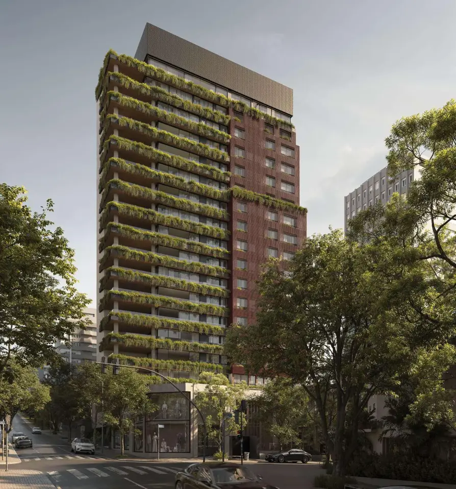 Fachada do CLARA-Jardins -Apartamento-de-Luxo-LIV-Kopstein-Bernardes-Arquitetura