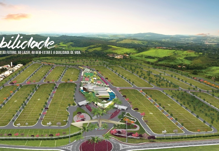 Imagem aérea do Loteamento Paradise Gardens em Mogi das Cruzes