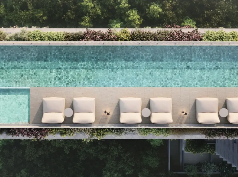 Piscina com raia 25m no rooftop do 1800 Oscar Pinheiros – Benx Pinheiros SP