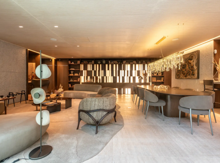 Living do Altitude Jardins por Artefacto – REM Construtora Aflalo Gasperini Jardins SP
