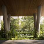 Hall social do Edifício Jardim RFM – interiores Nildo José NJ+ Jardins São Paulo SP