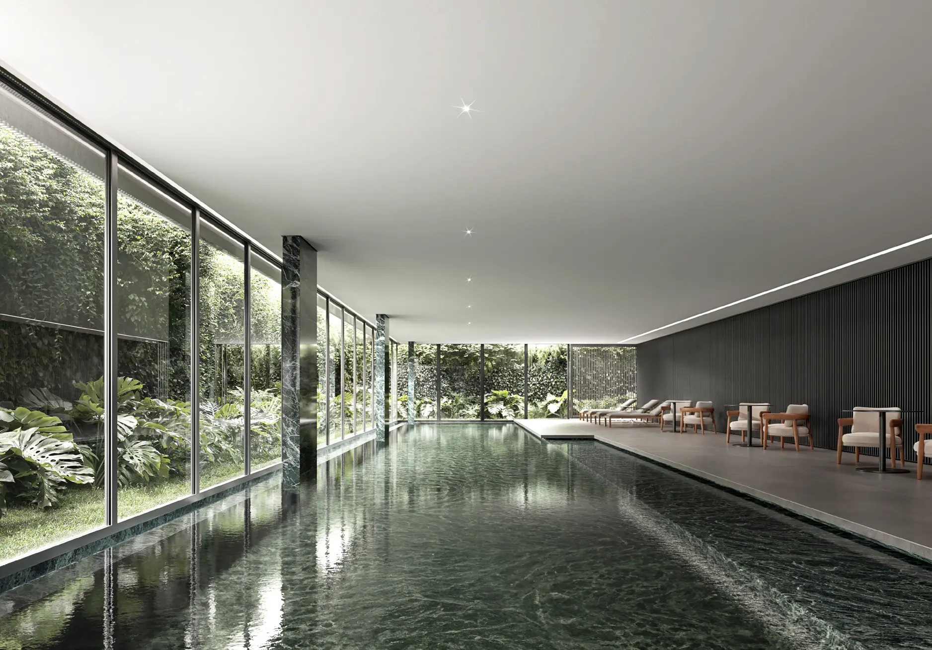 Acqua Pavilion do Enora Jardins – espaço aquático exclusivo Jardins São Paulo