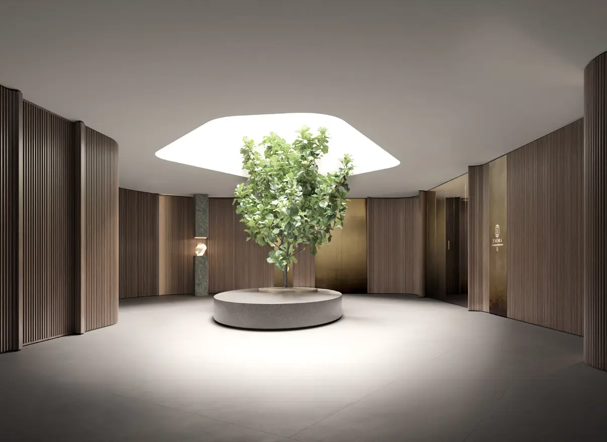 Gallery Lobby do Enora Jardins – hall de entrada curado Jader Almeida Jardins