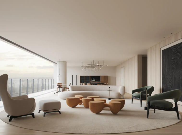 Living 400m² do Enora Jardins – sala ampla design Jader Almeida Jardins SP