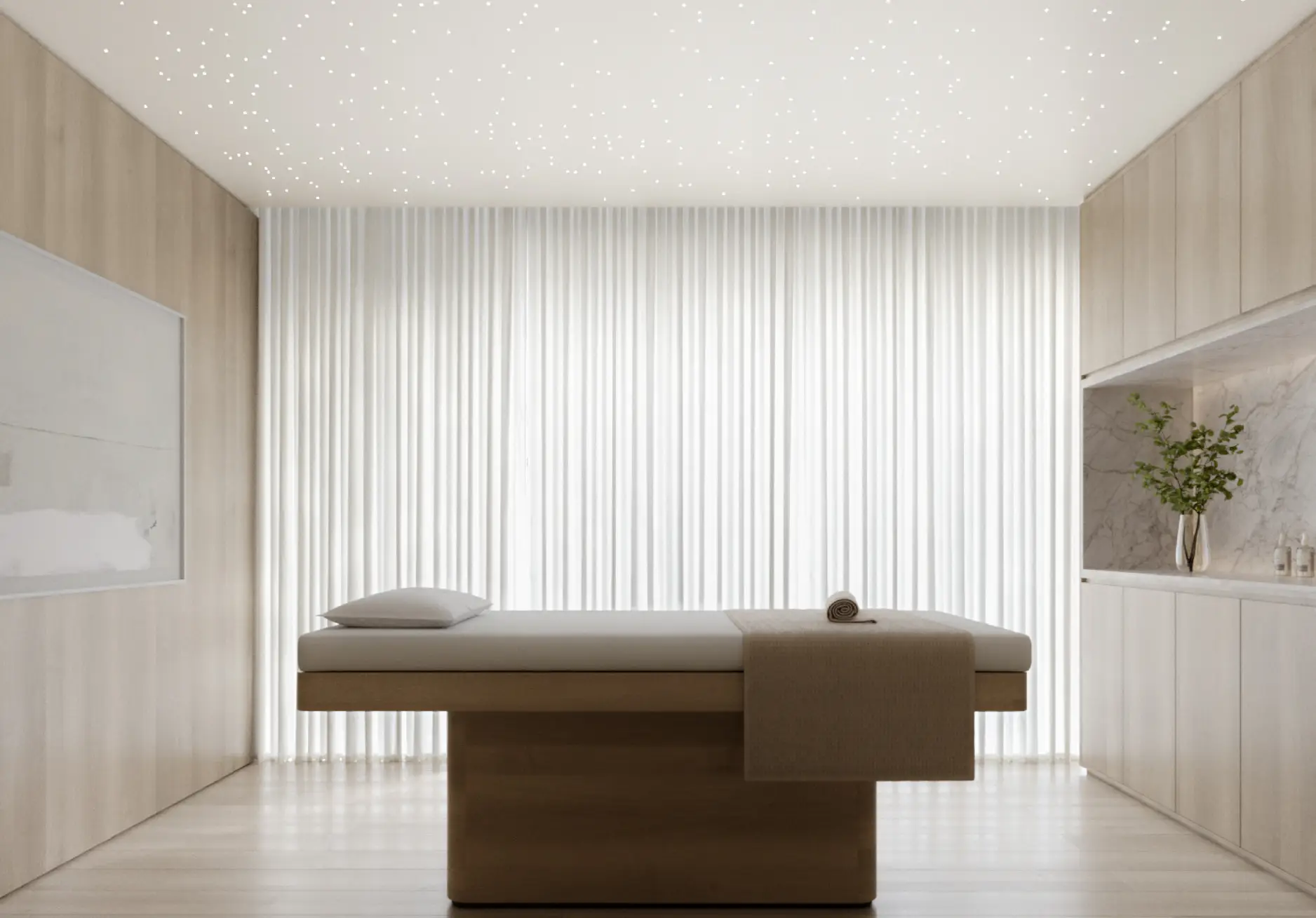 Sala de massagem do Enora Jardins – spa residencial Jardins São Paulo