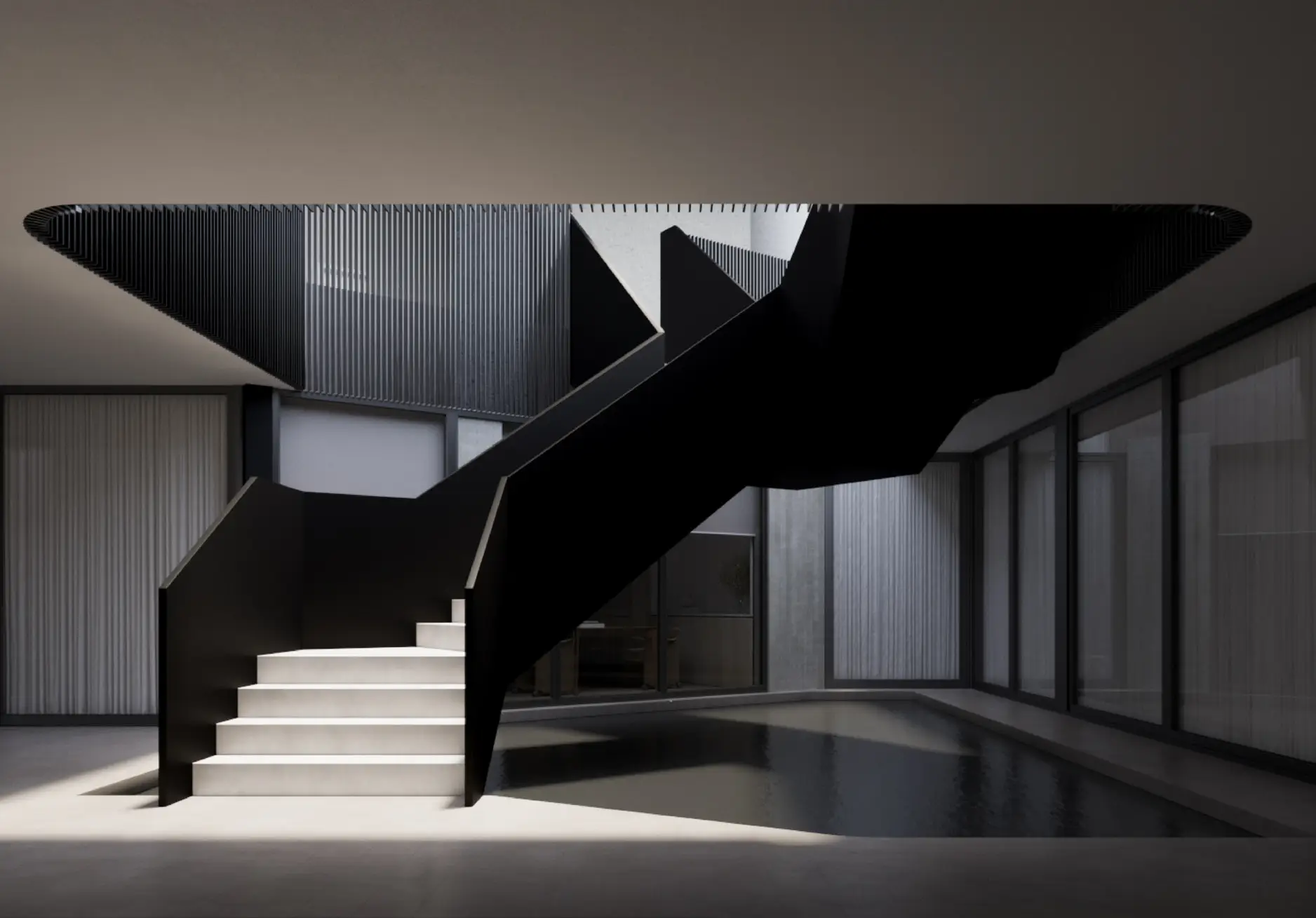 Escadaria do Enora Jardins – arquitetura de interiores Jader Almeida Jardins