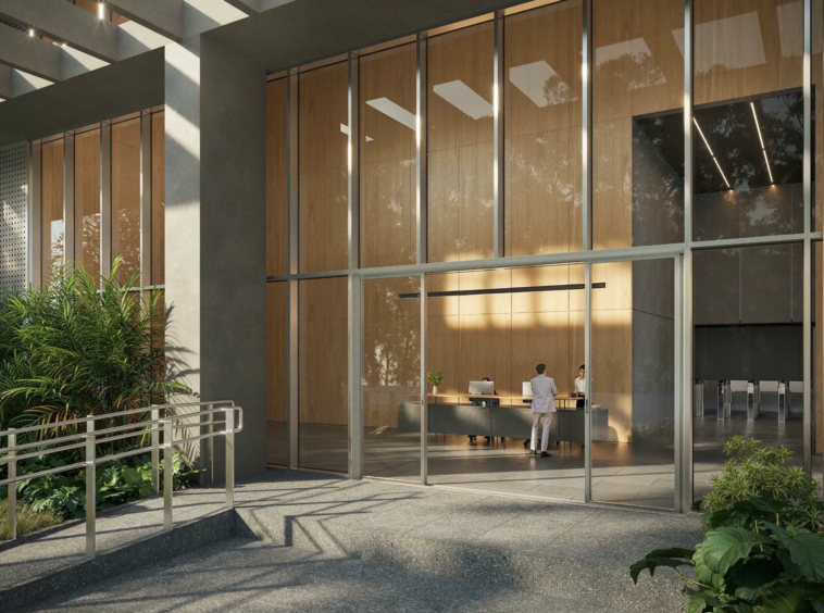 Lobby do Lumi Idea!Zarvos – hall consultórios médicos Jardins São Paulo