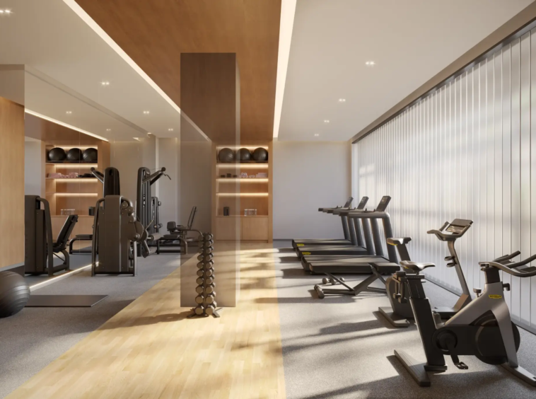 Área de lazer do Matice João Moura Plaenge – Technogym Hines Rua João Moura SP