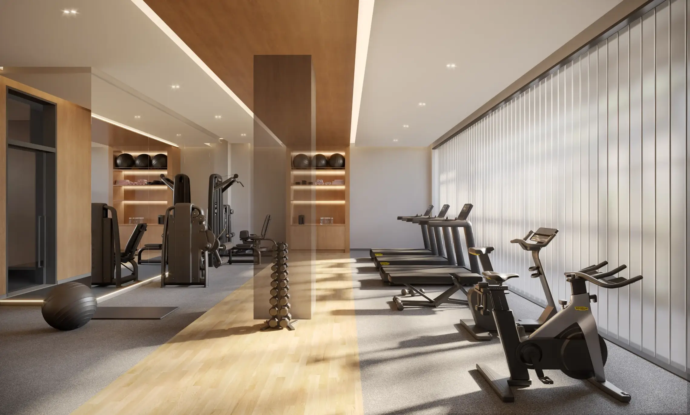 Área de lazer do Matice João Moura Plaenge – Technogym Hines Rua João Moura SP