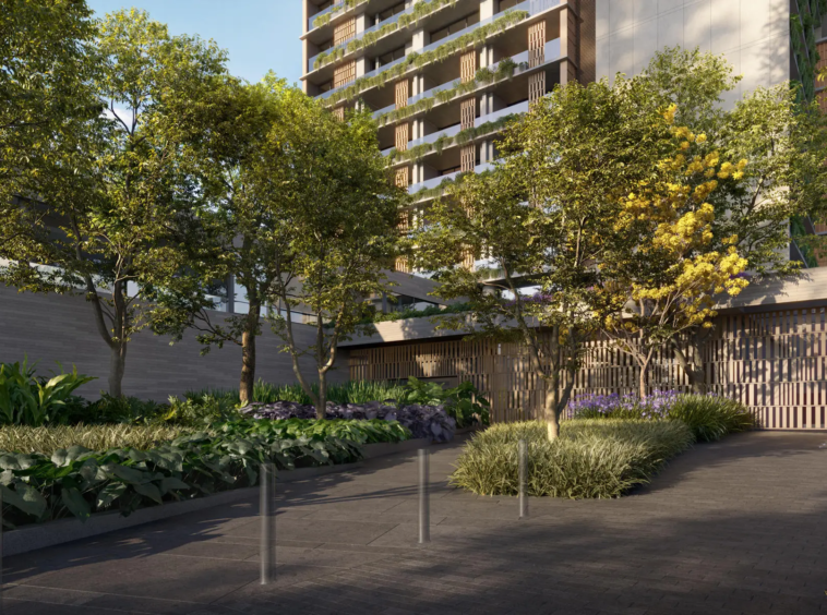 Acesso residencial do Altitude Jardins por Artefacto – CBRE Jardins SP