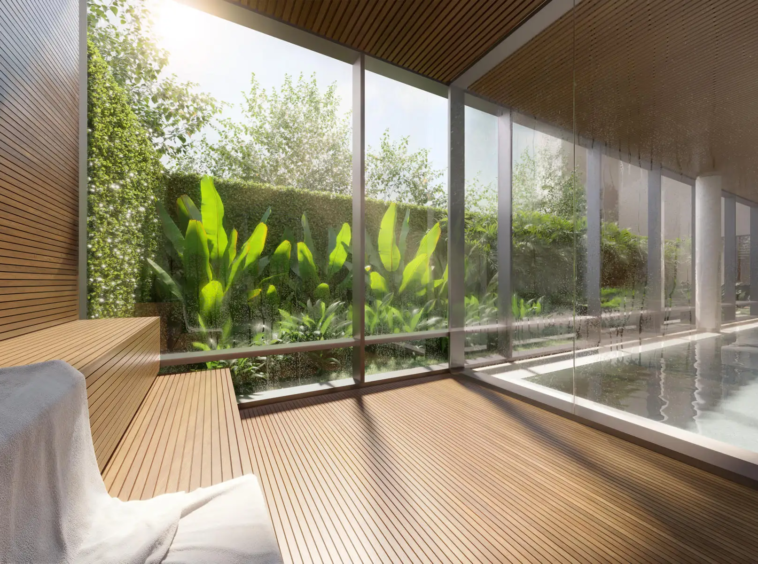 Sauna seca do Altitude Jardins por Artefacto – wellness Alameda Jaú Jardins
