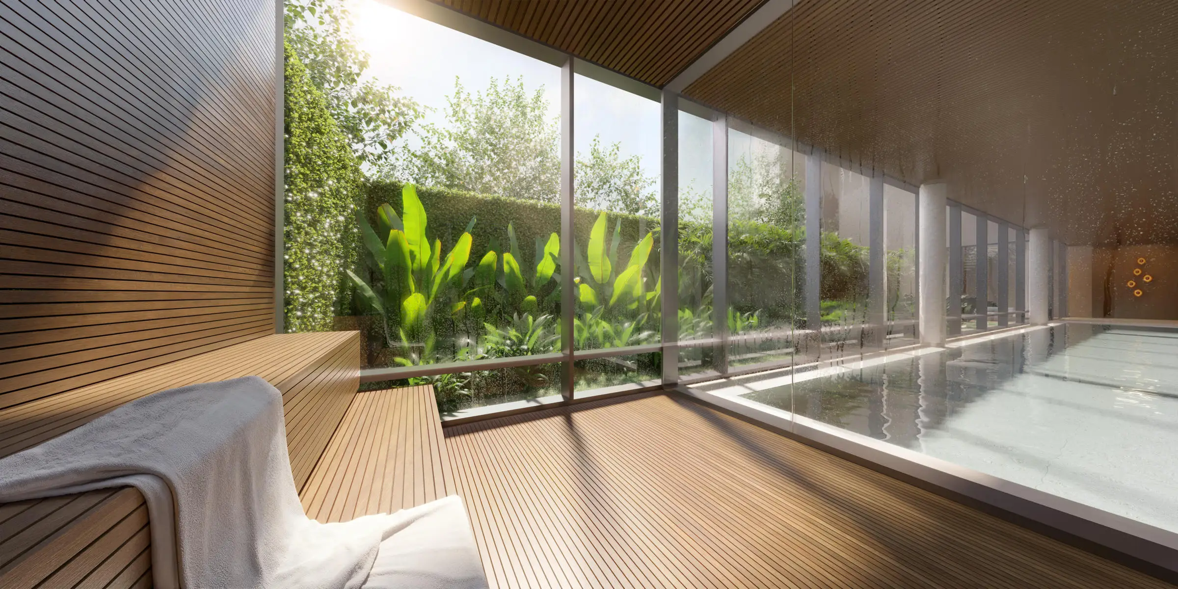 Sauna seca do Altitude Jardins por Artefacto – wellness Alameda Jaú Jardins