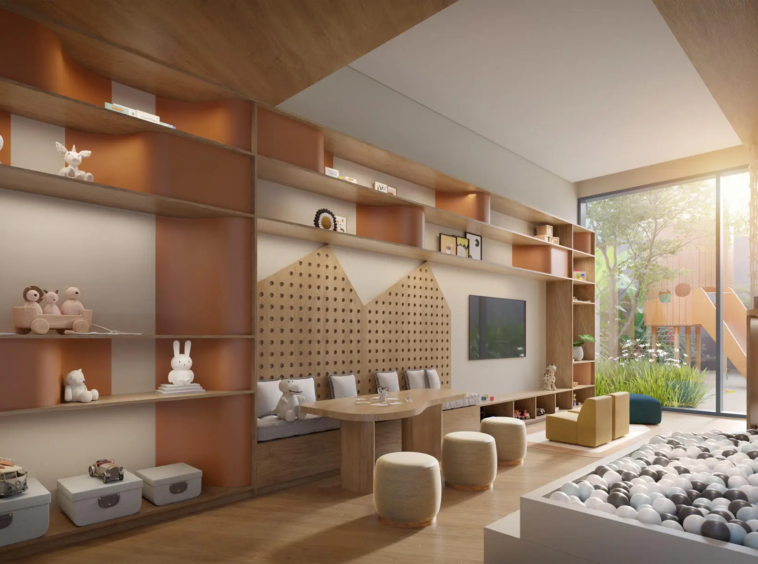 Brinquedoteca indoor do Altitude Jardins por Artefacto – lazer Jardins SP