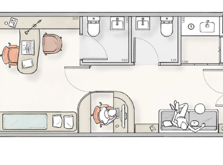 Planta consultório 67m² Lumi Idea!Zarvos – layout médico Jardins SP