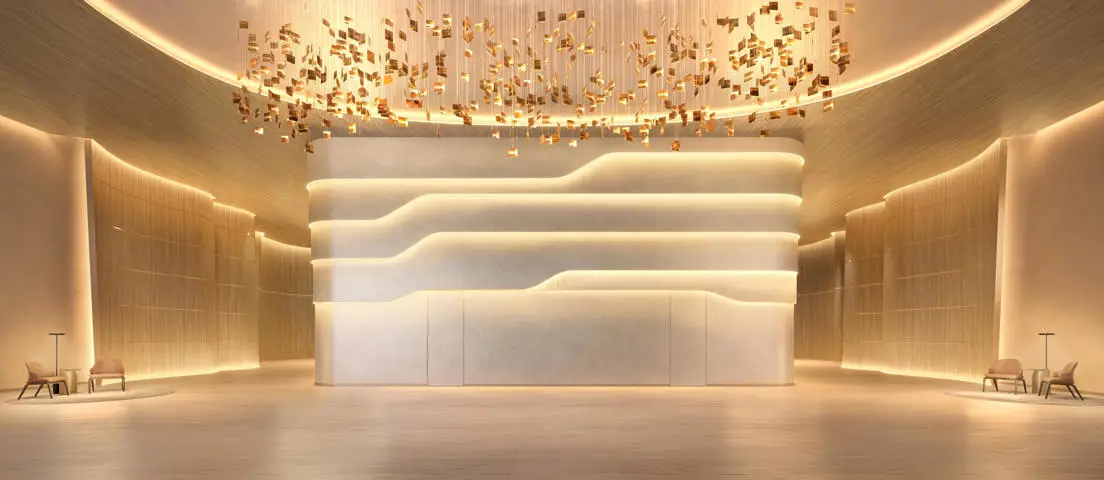 Lobby residencial do Epic Jardim Europa – hall Pininfarina Cyrela Pinheiros SP