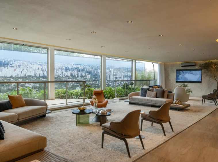 Ambiente decorado do Epic Jardim Europa – apartamento 379m² 4 suítes Pinheiros SP