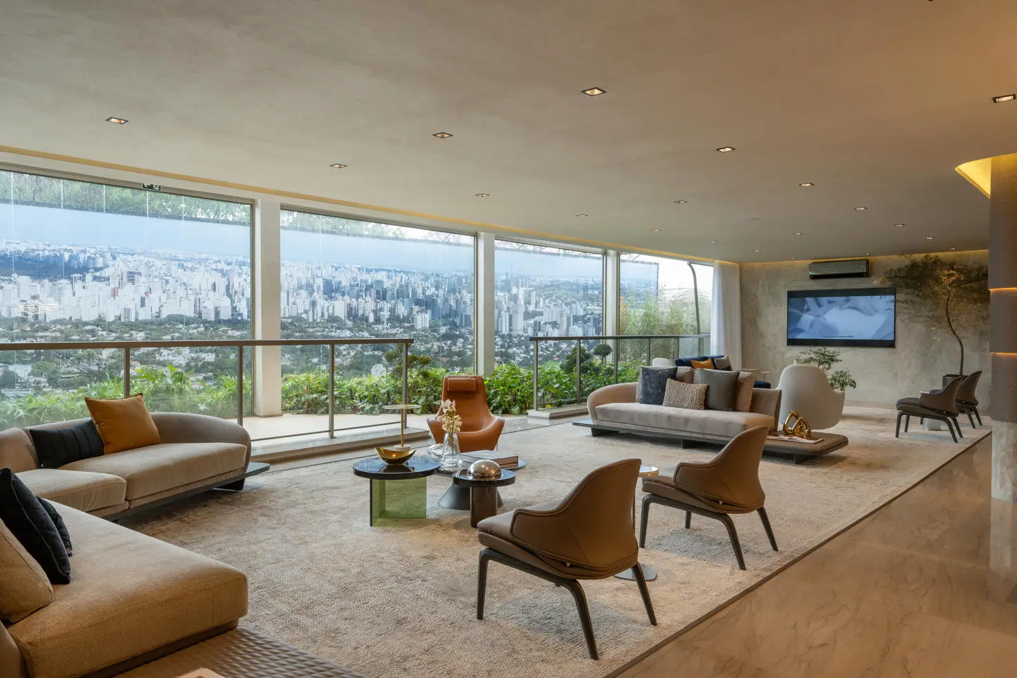 Ambiente decorado do Epic Jardim Europa – apartamento 379m² 4 suítes Pinheiros SP