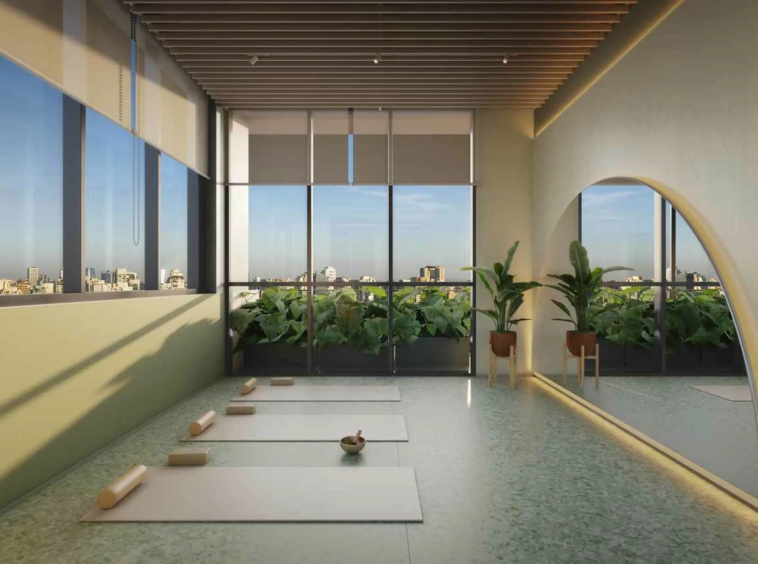 Gym do Lisbô Pinheiros Benx – deck molhado e solarium Rua Lisboa Pinheiros SP