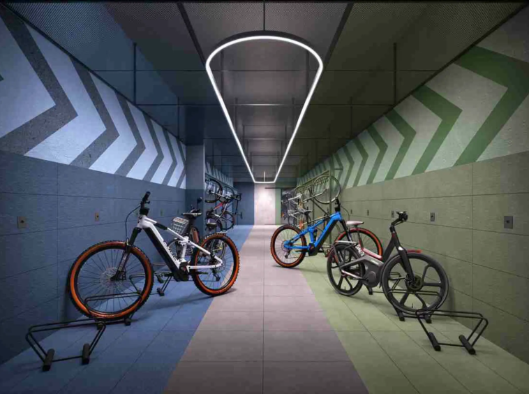 Bicicletario do Lisbô Pinheiros Benx – deck molhado e solarium Rua Lisboa Pinheiros SP