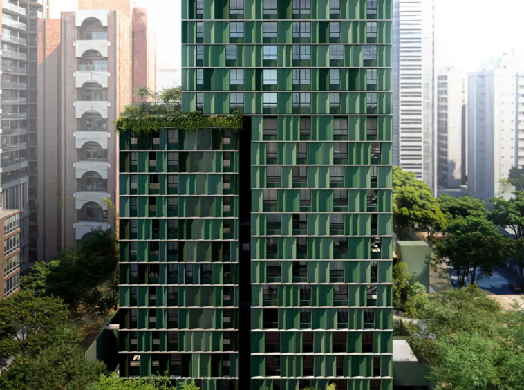 Fachada Rua Henrique Schaumann do Samanea Idea!Zarvos – Greg Bousquet AO-SP Pinheiros SP