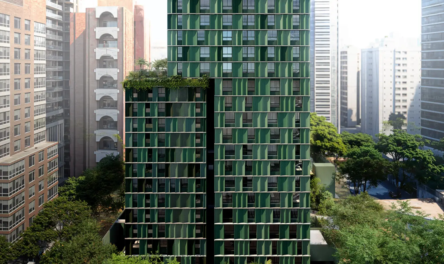 Fachada Rua Henrique Schaumann do Samanea Idea!Zarvos – Greg Bousquet AO-SP Pinheiros SP