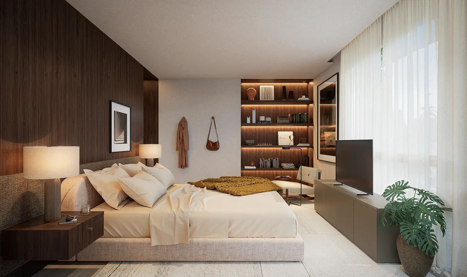 Suíte master do Samanea Idea!Zarvos – apartamento alto padrão Pinheiros SP
