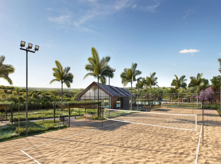 quadra de beach tenis do Fazenda Itapety Helbor – Serra do Itapeti Mogi das Cruzes SP